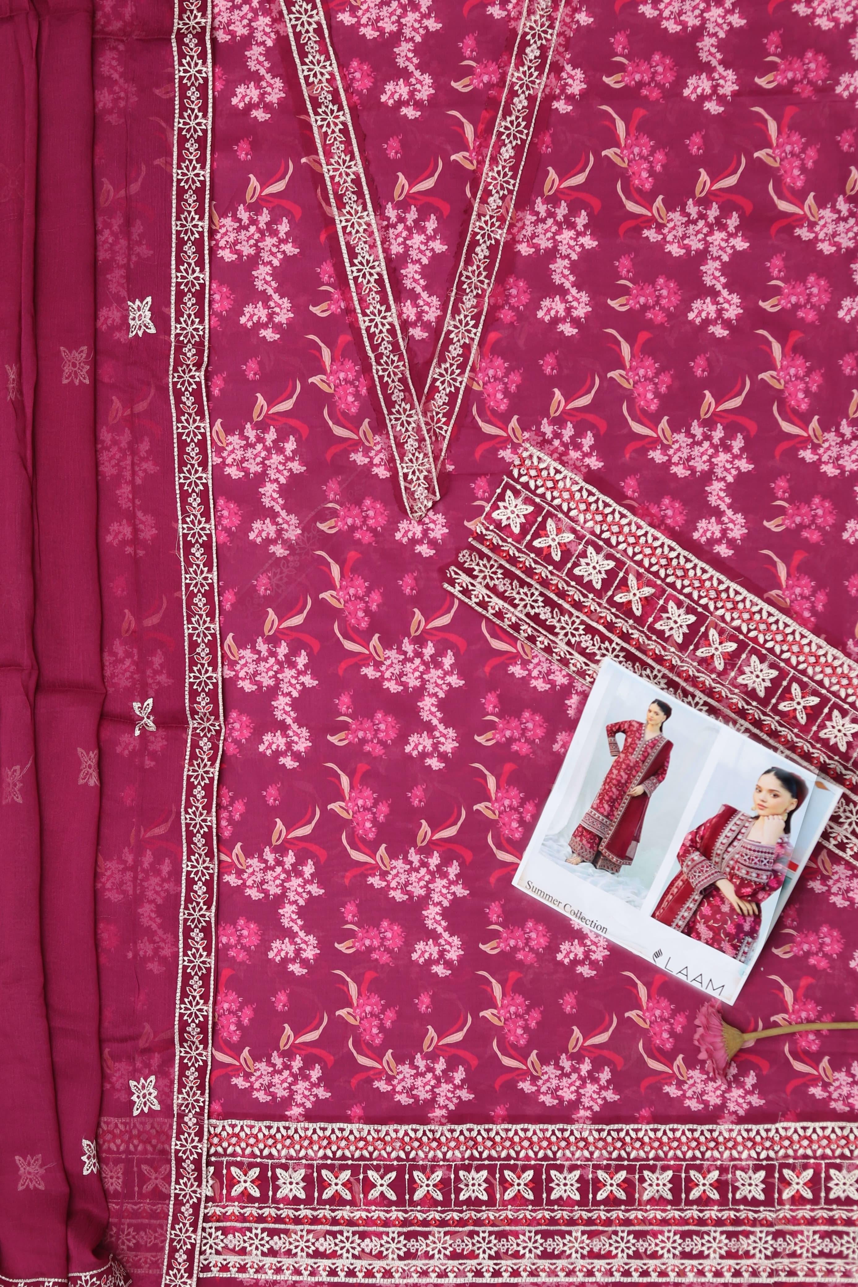 3pcs Laam Shocking Pink