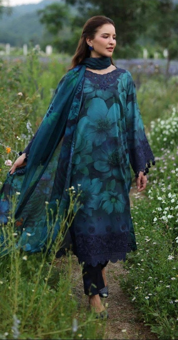 3pcs Baroque Blue zinc