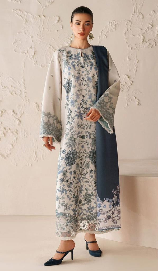 3pcs printed khaddar baroque