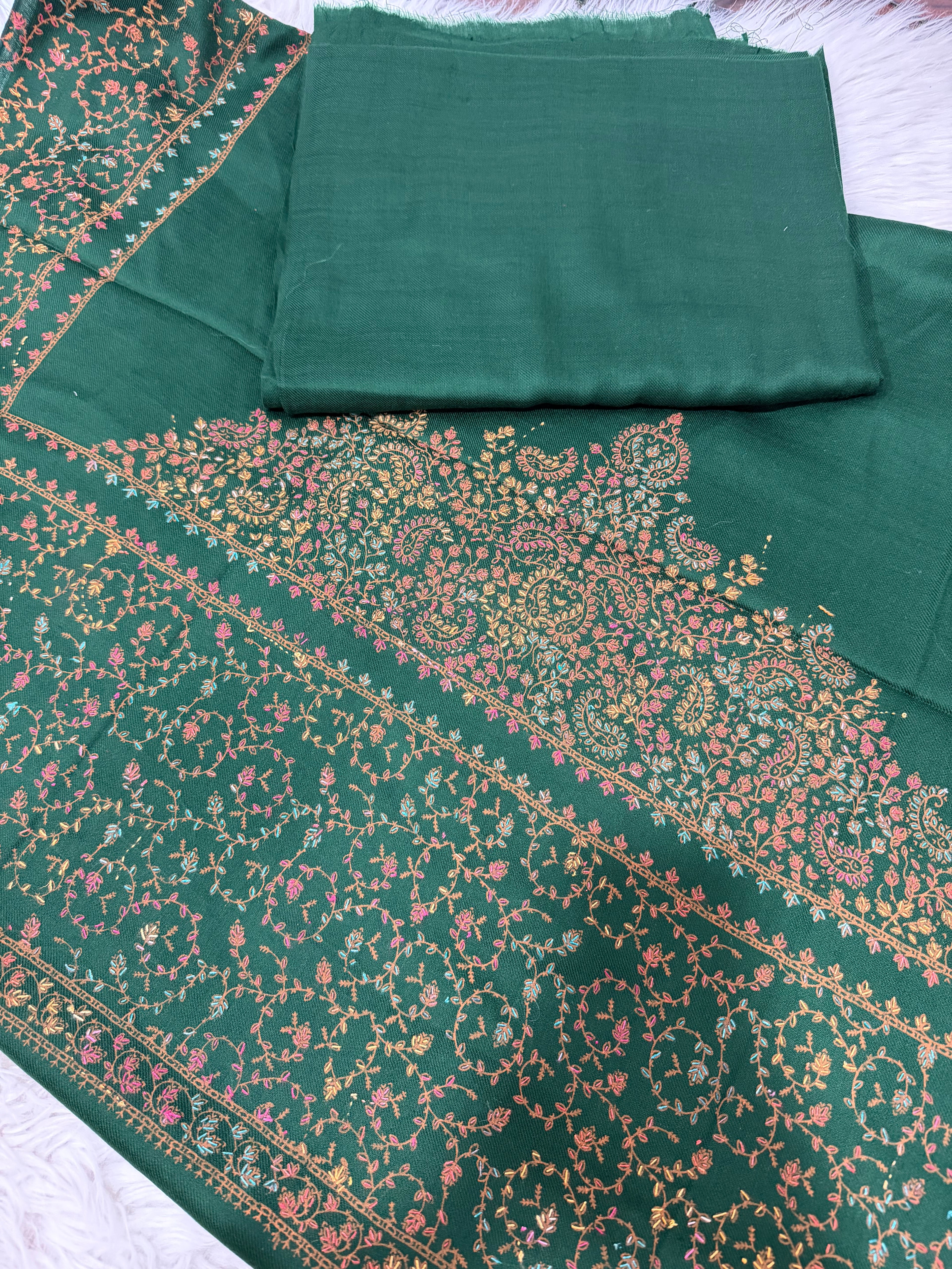 3pcs Kacha Tanka Wool Embroidered Winter