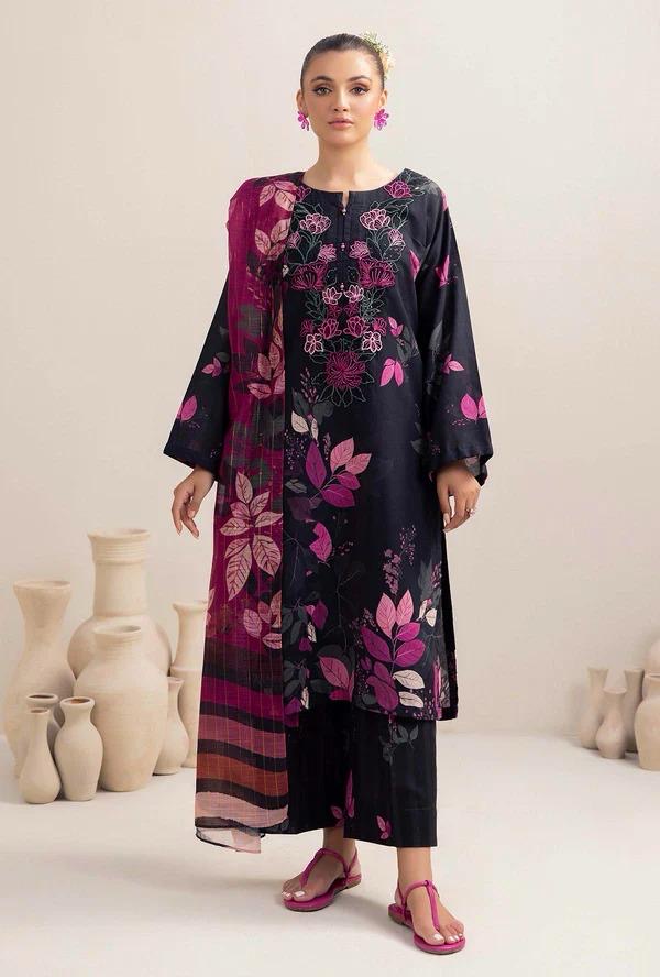 3pcs Adan Libas Black lawn