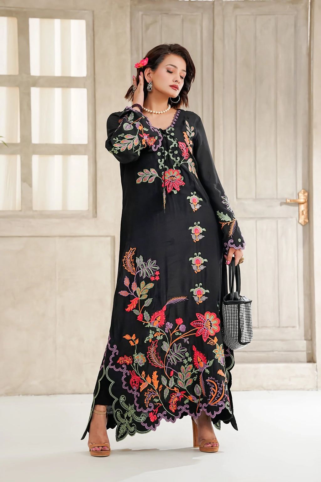 2pcs Black Multi Buraqstore lawn