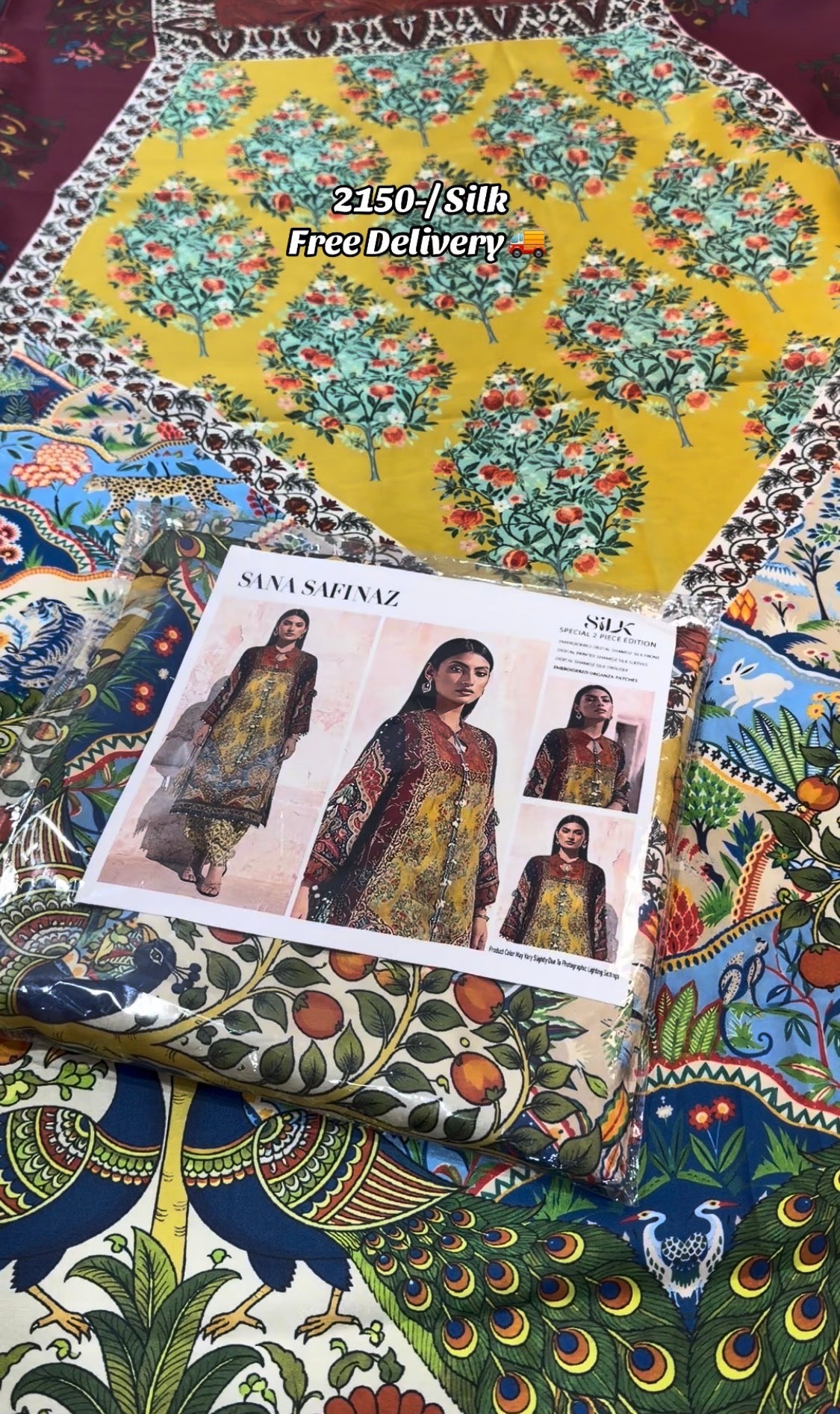 2pcs Silk Sana Safinaz Multi Print