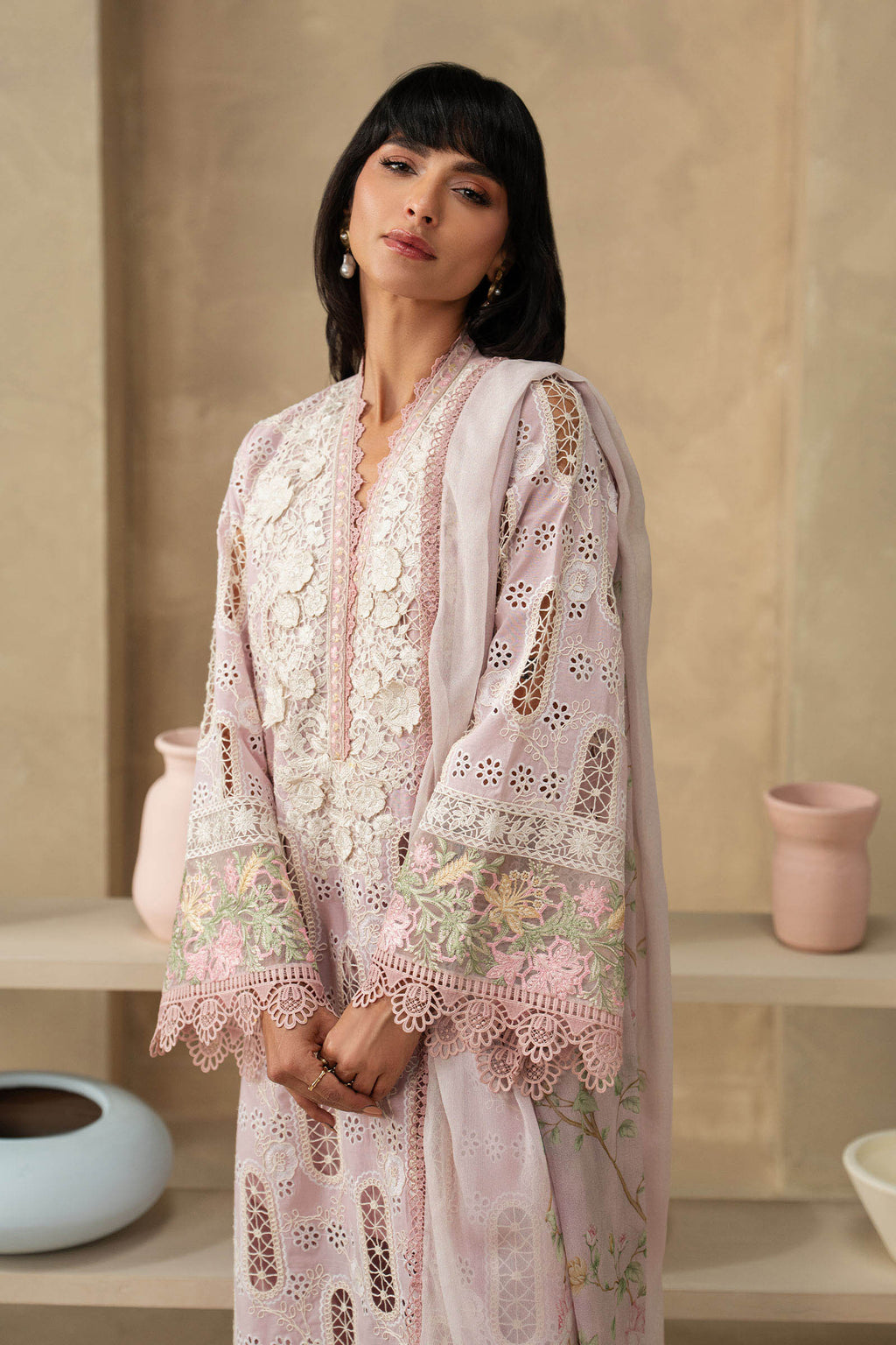 3pcs Maria B Powder Pink Pinterest Lawn