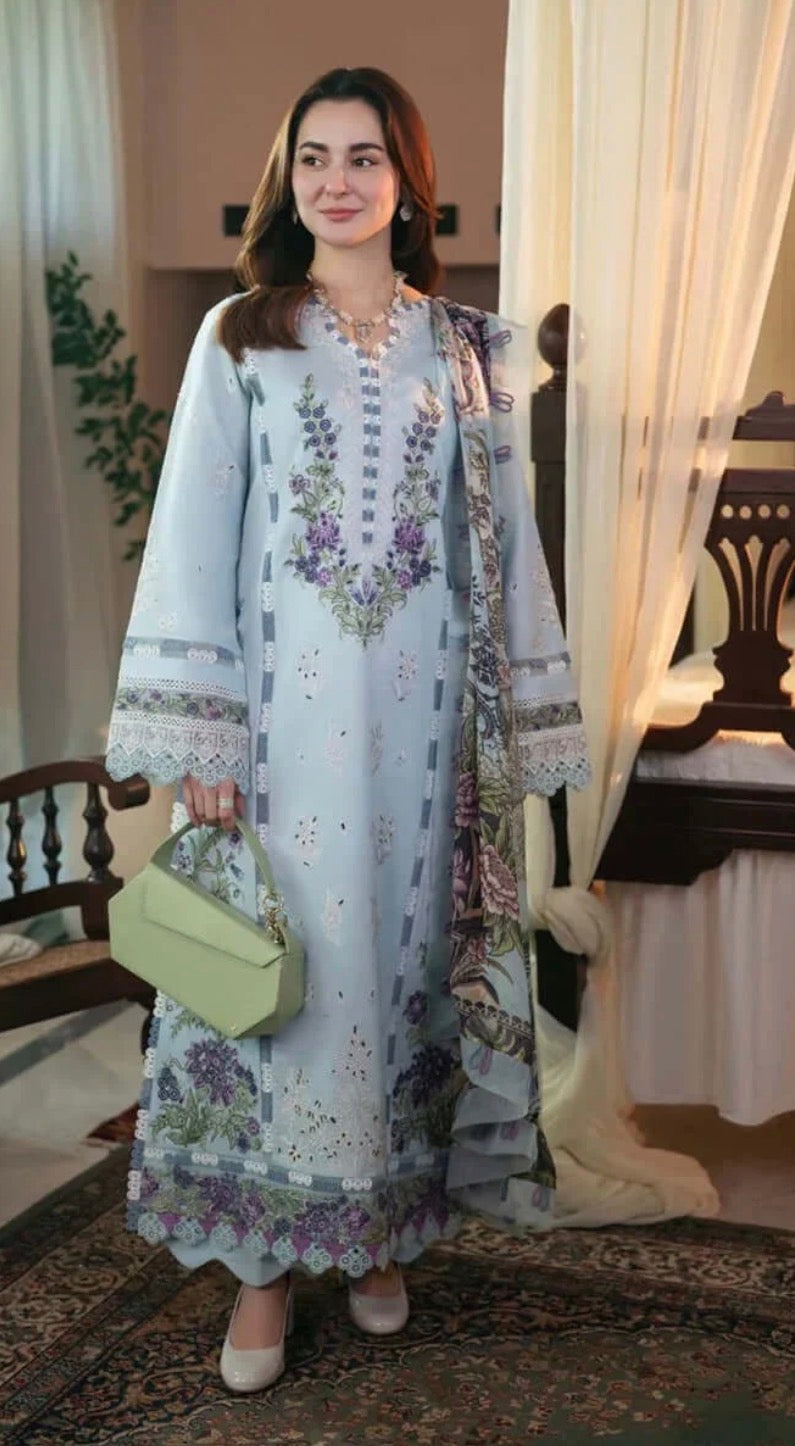 3pcs Aqua Jade Hania Amir lawn