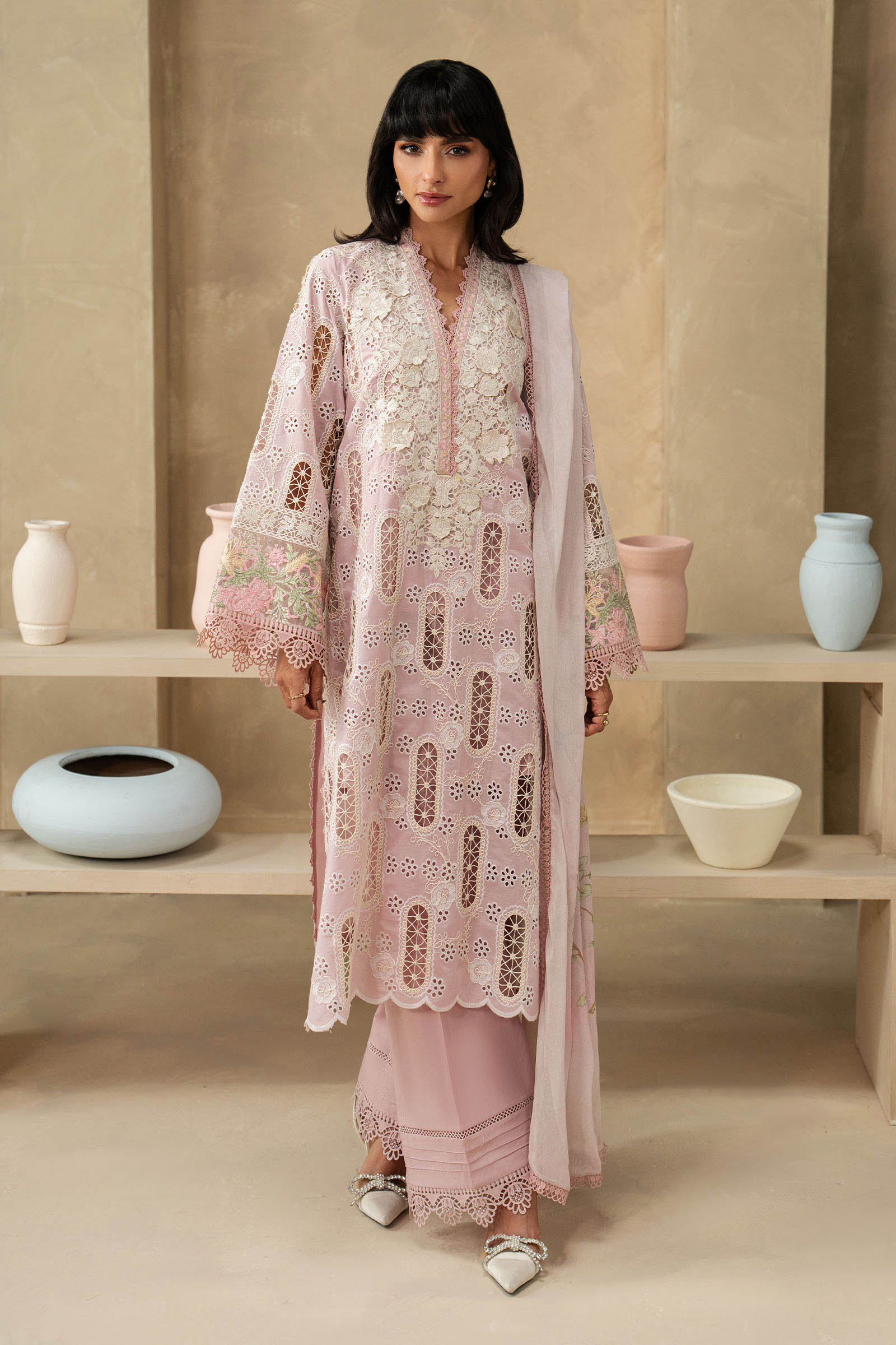 3pcs Maria B Powder Pink Pinterest Lawn