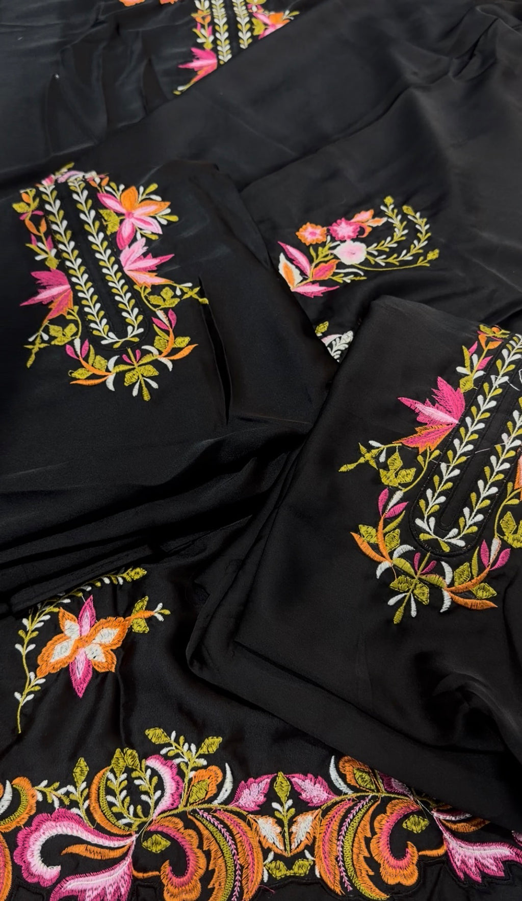 2pcs Silk Indian Multi Black Viral
