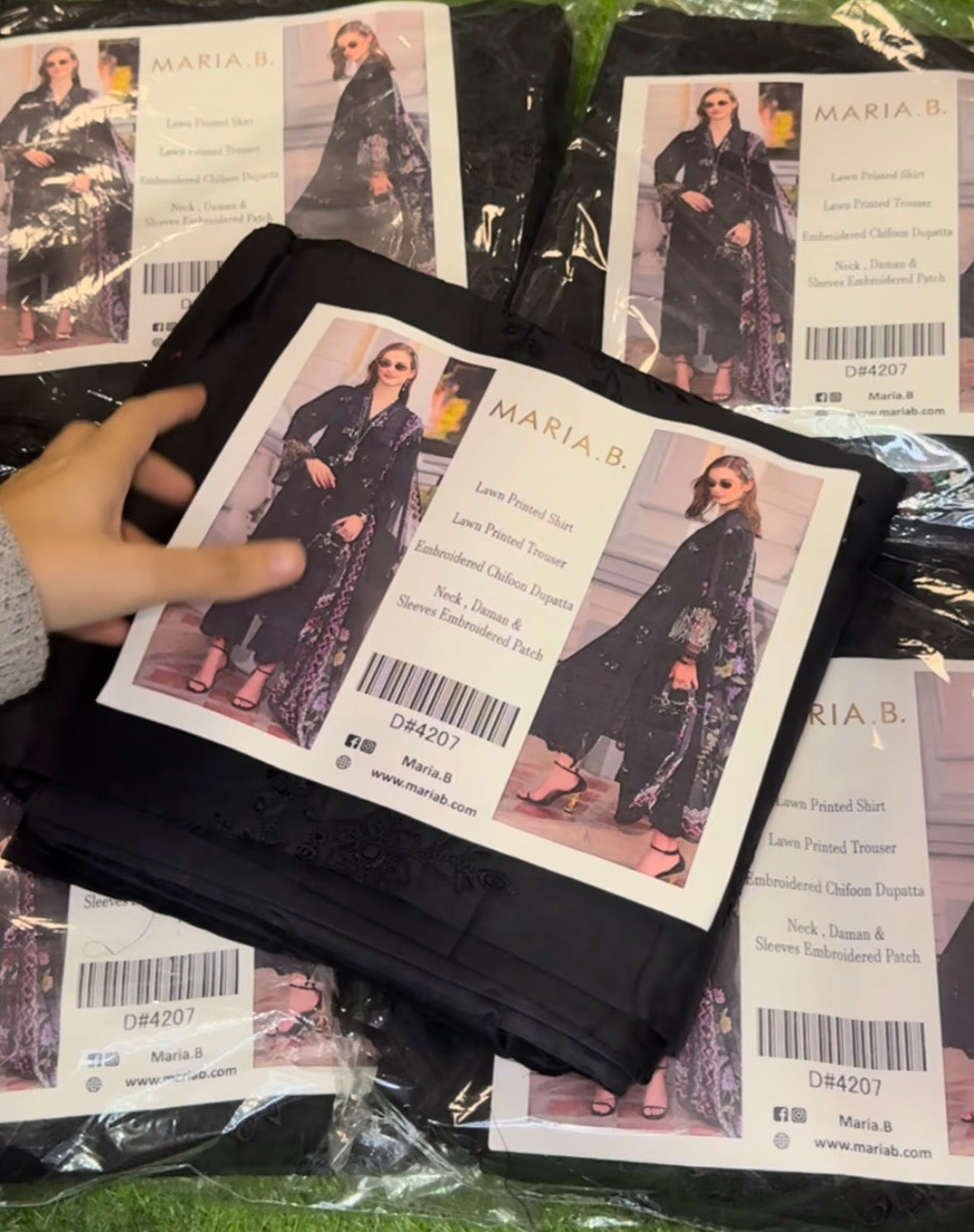 3pcs Maria B Black lawn