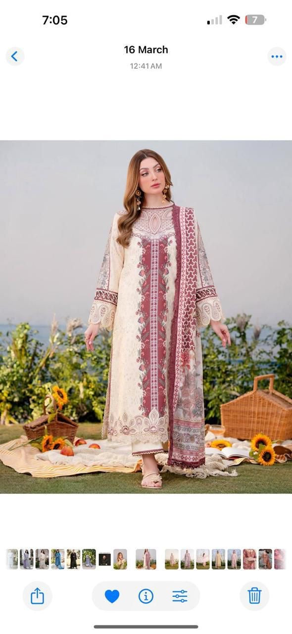 3pcs Shezlin print Lawn