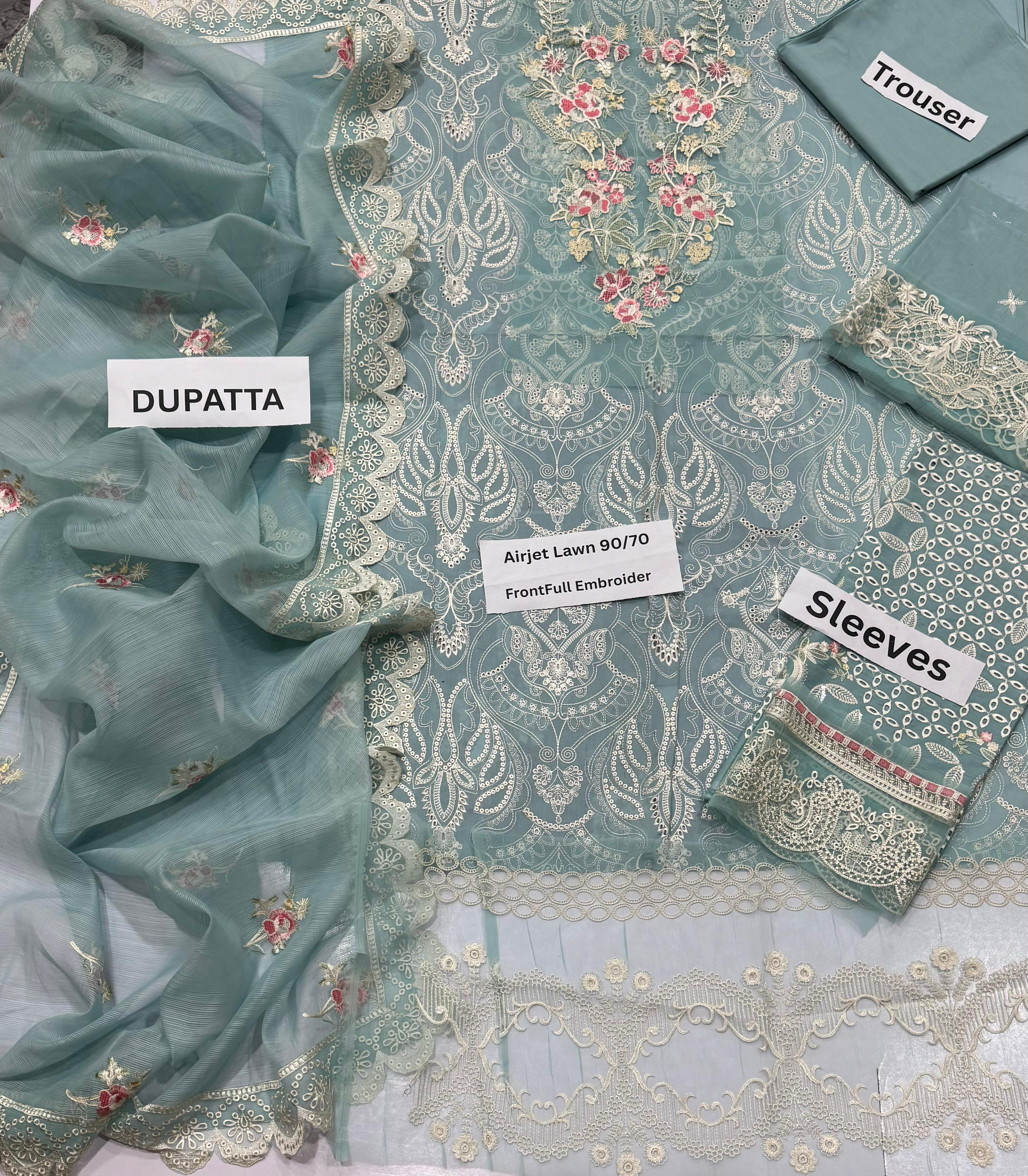 3pcs Imrozia Emb sky