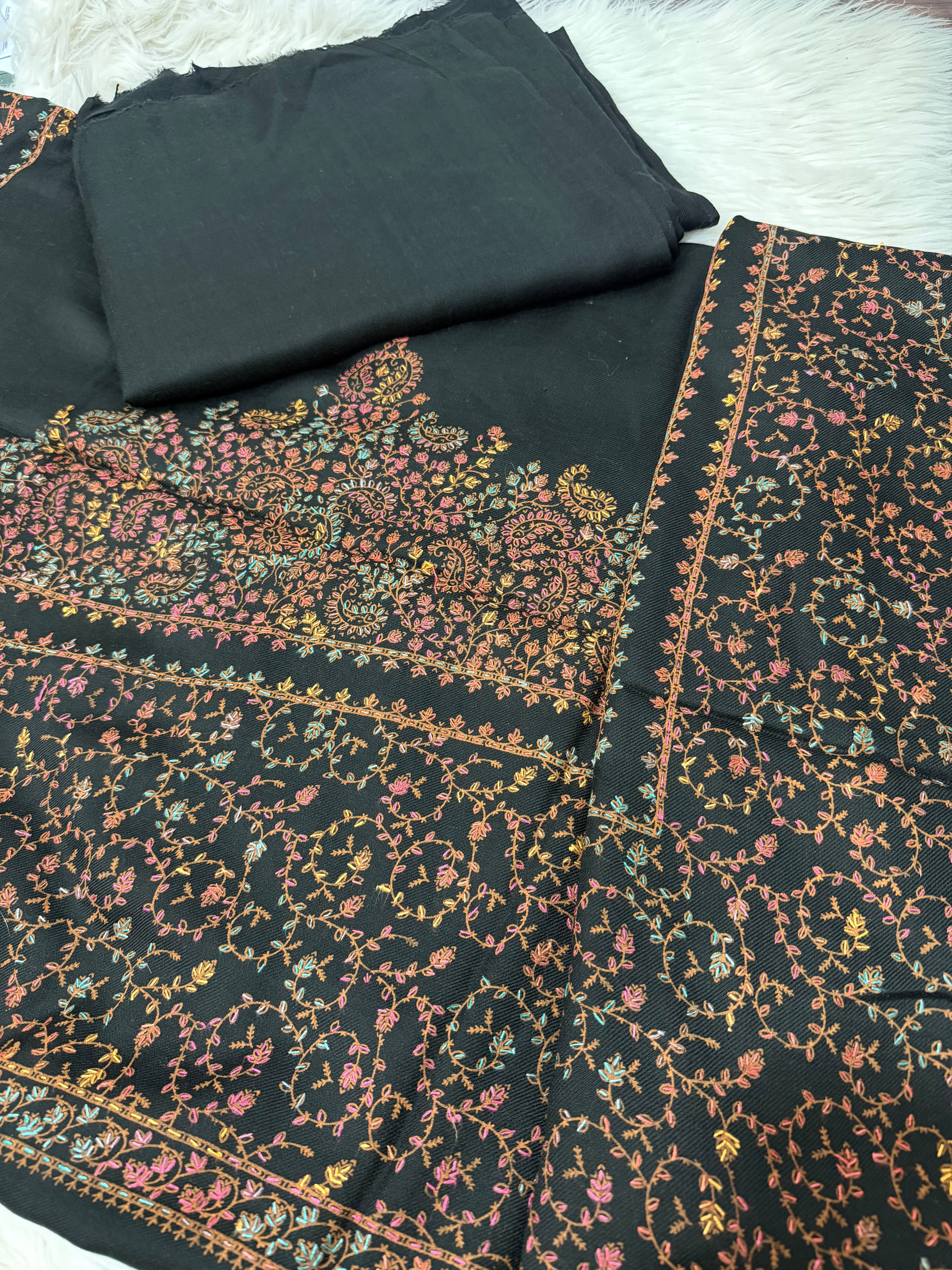 3pcs Kacha Tanka Wool Embroidered Winter