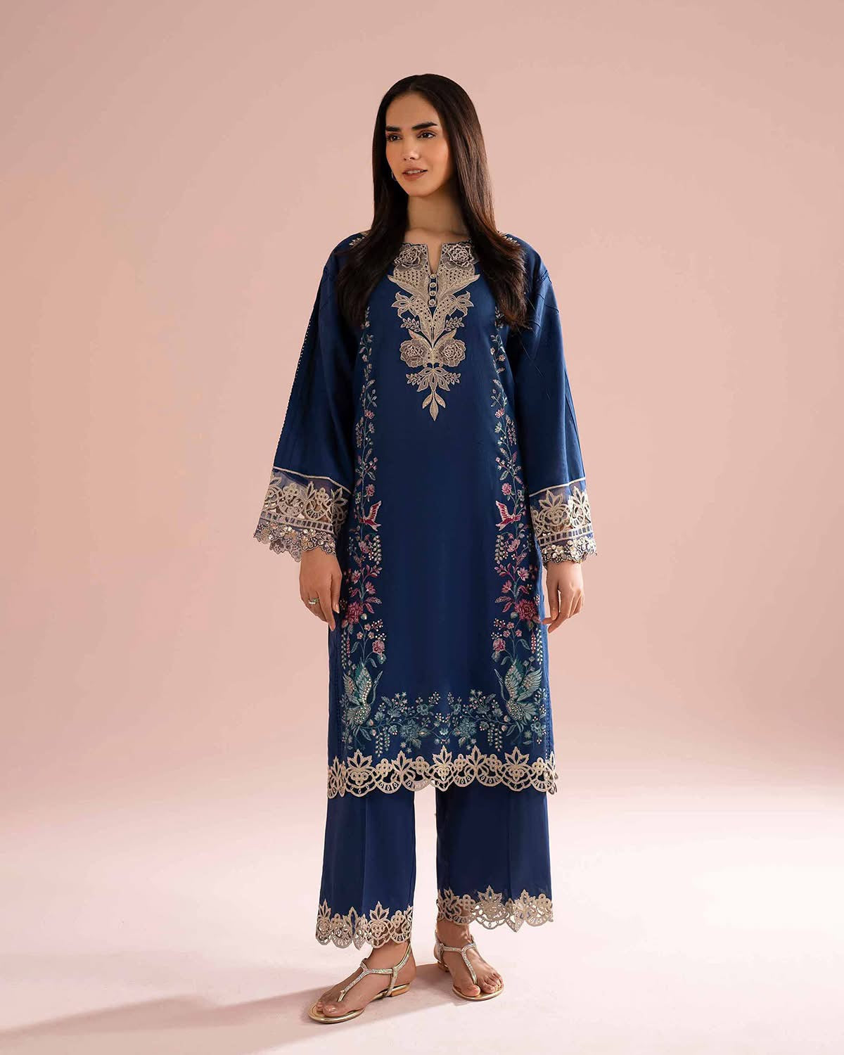 2pcs Nishat Blue lawn