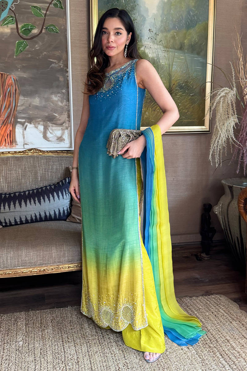 3pcs Tie Die Farida Hassan lawn