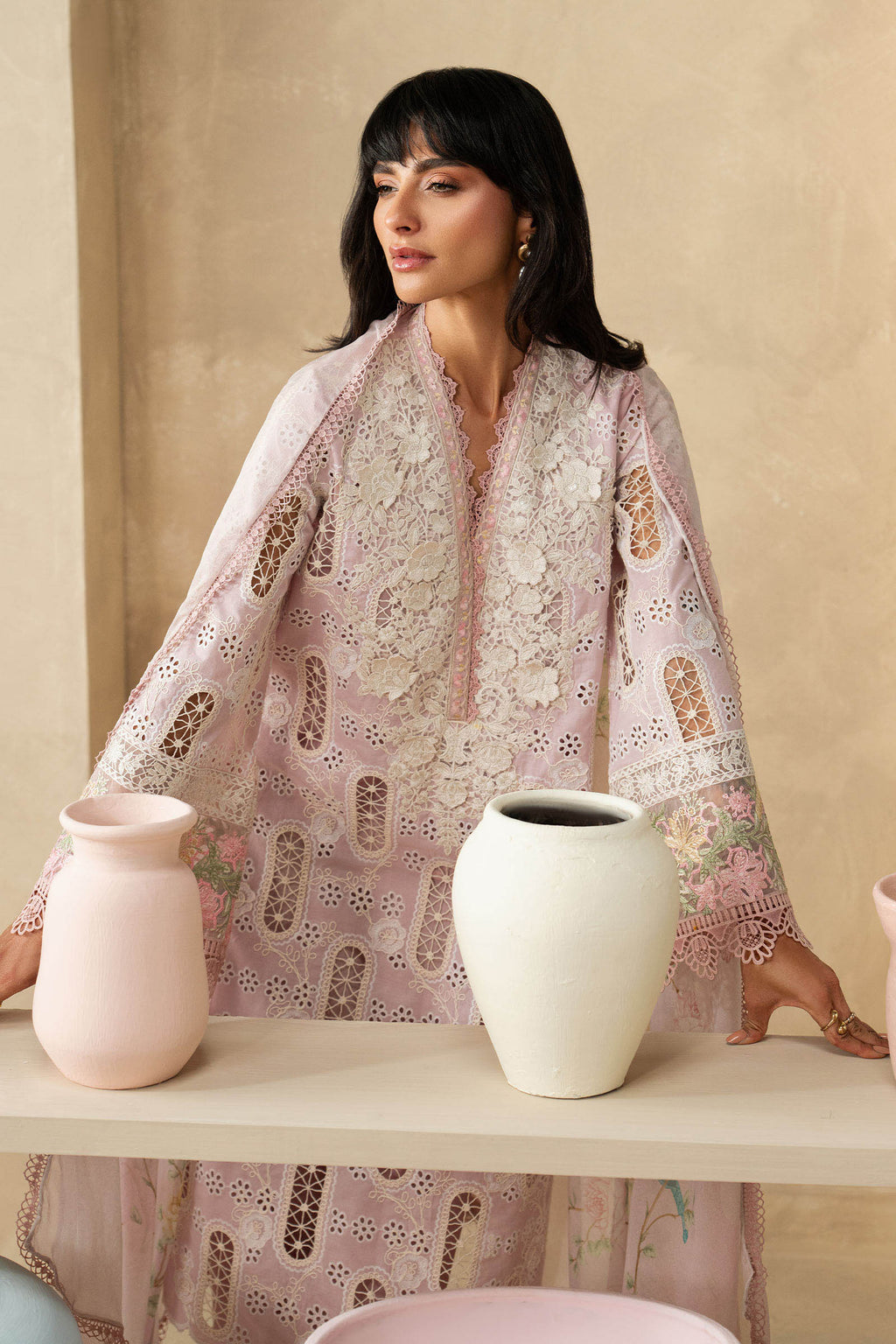 3pcs Maria B Powder Pink Pinterest Lawn