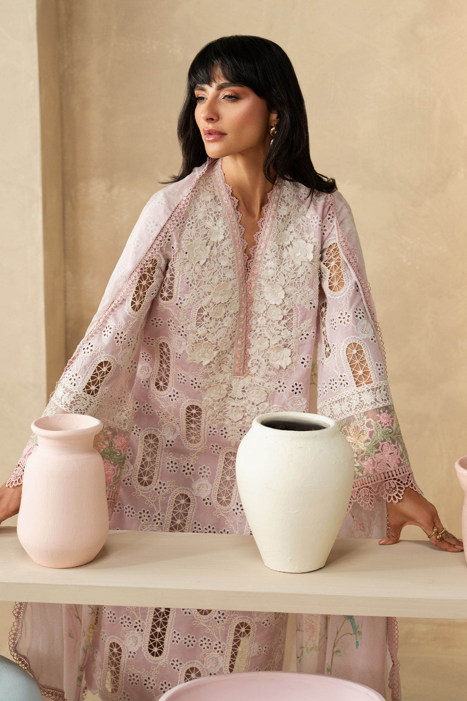3pcs Maria B Powder Pink Pinterest Lawn