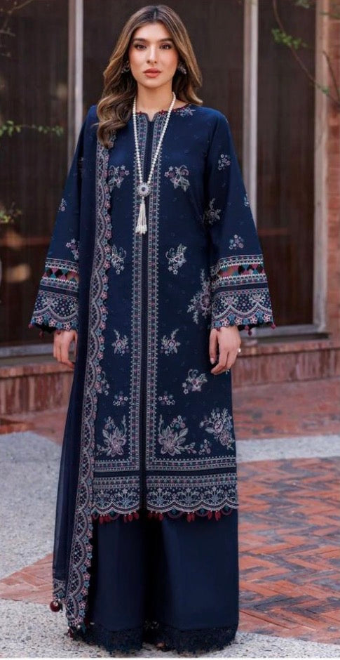 3pcs Frashy Blue Gown lawn