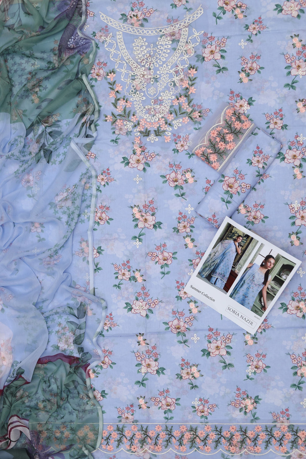3pcs Sobia Nazir lilac lawn