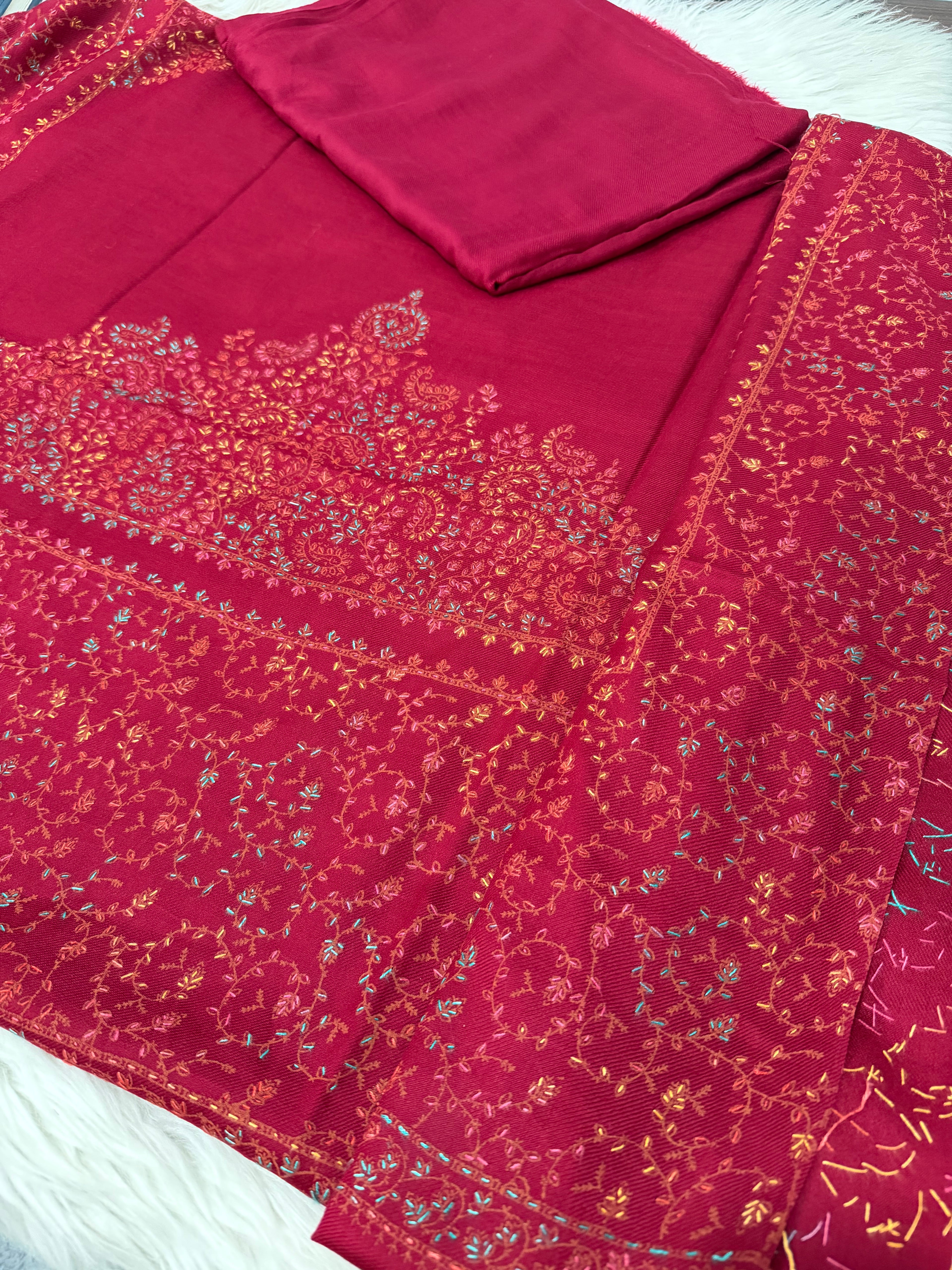 3pcs Kacha Tanka Wool Embroidered Winter