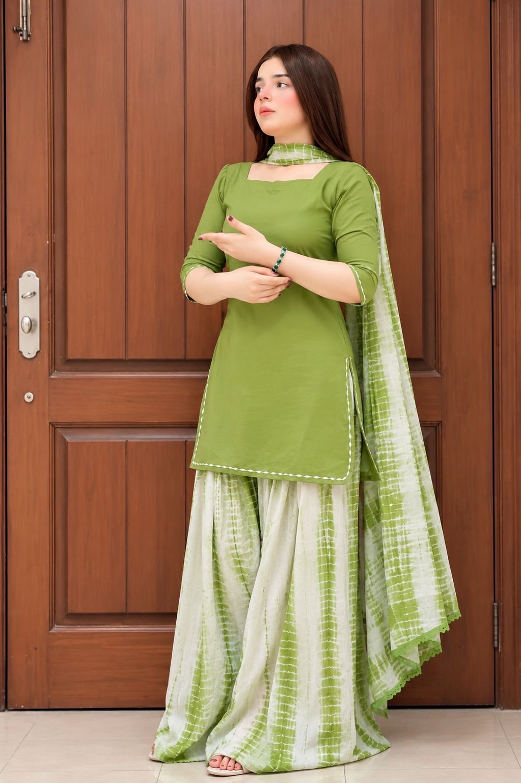 3pcs Amna Malik Tiktok Parrot lawn