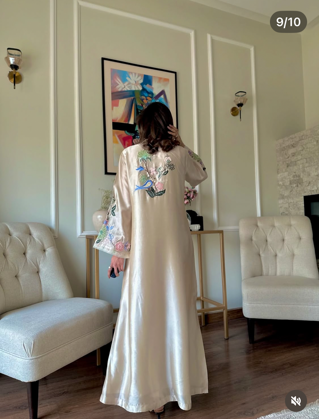 2pcs Rose Gold Emn Long kaftan