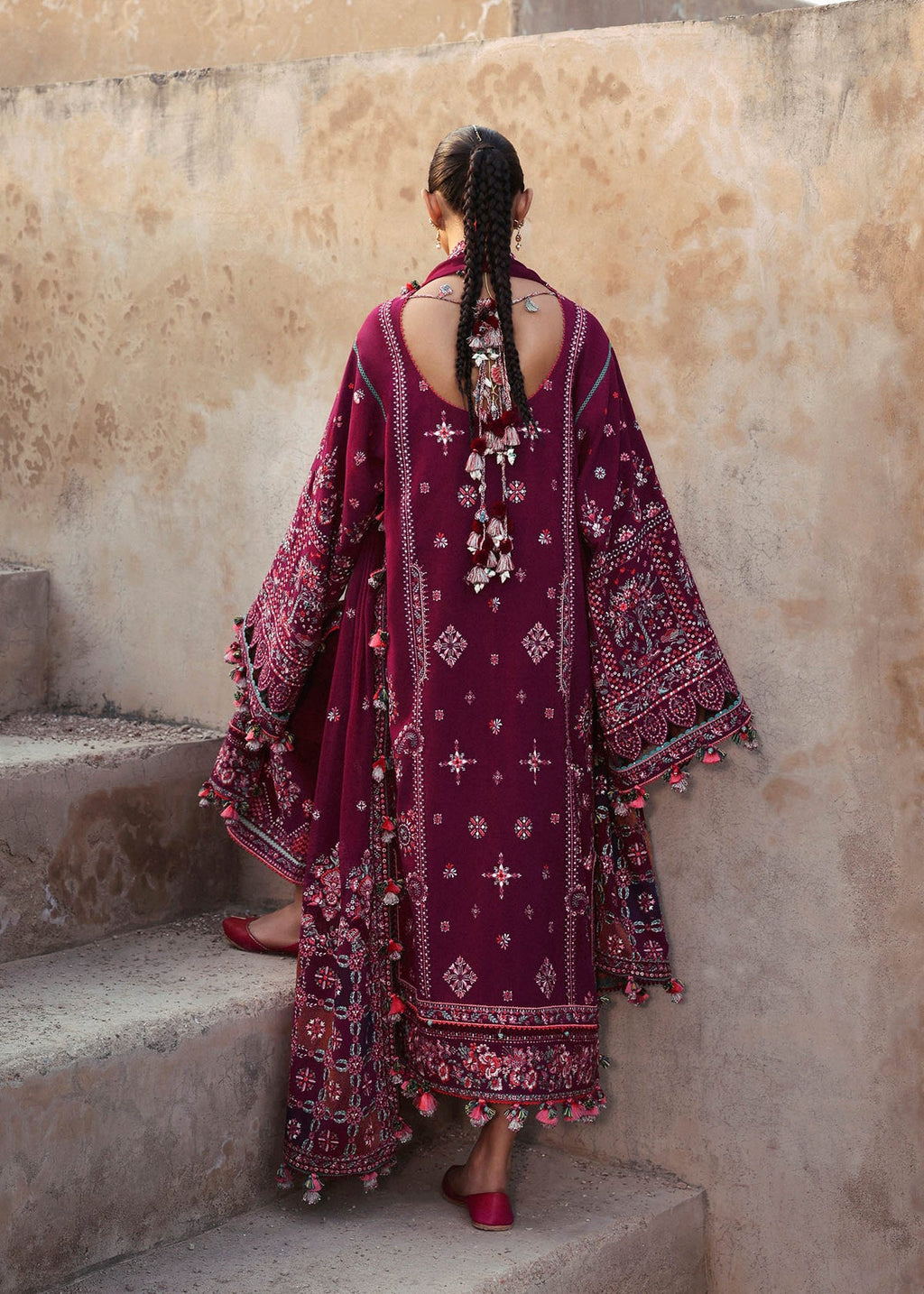 3pcs HR Multi Mehroon lawn
