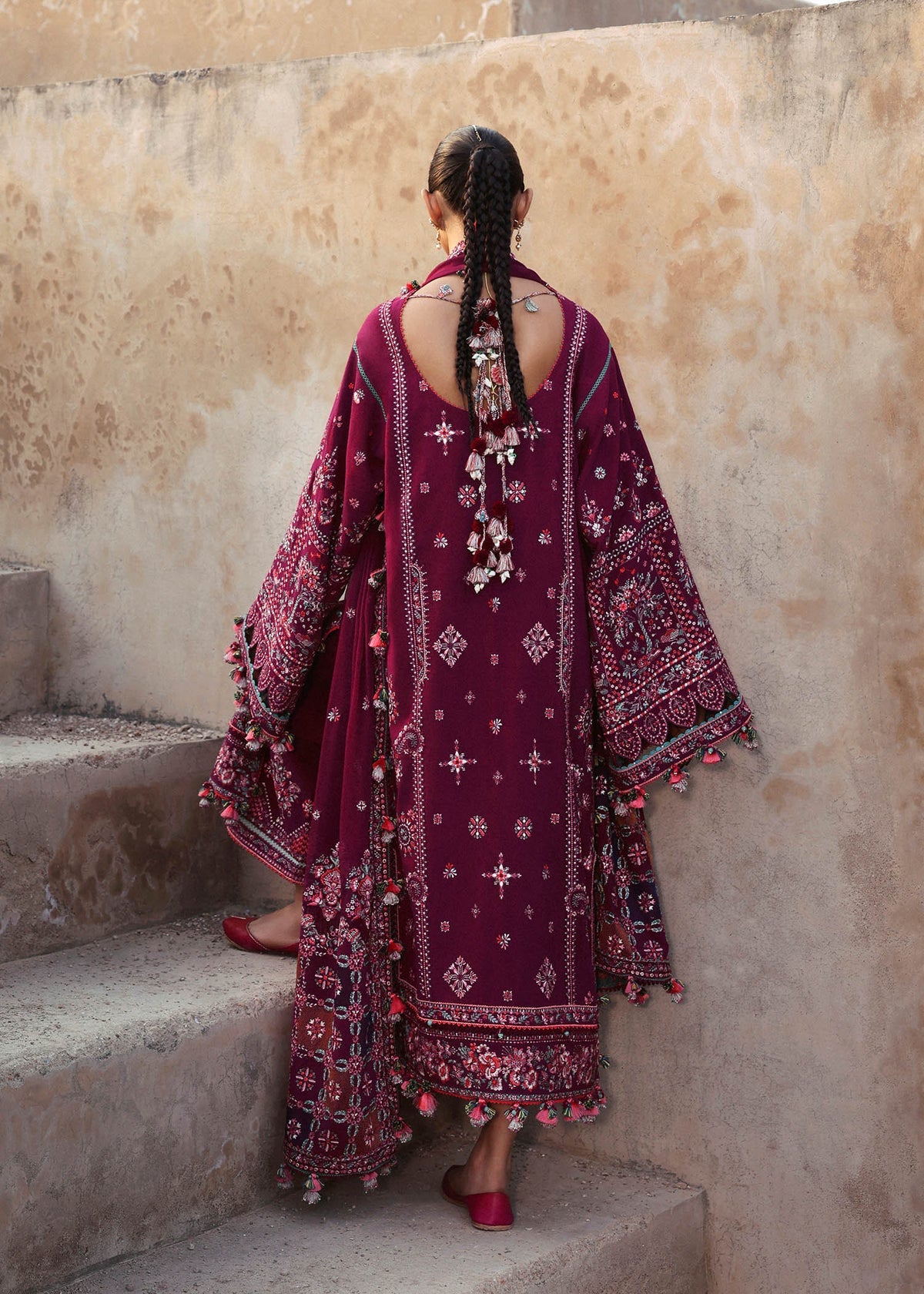 3pcs HR Multi Mehroon lawn