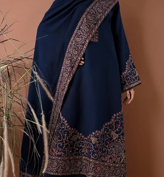 3pcs Kashmiri Batik Embroidery dhanak