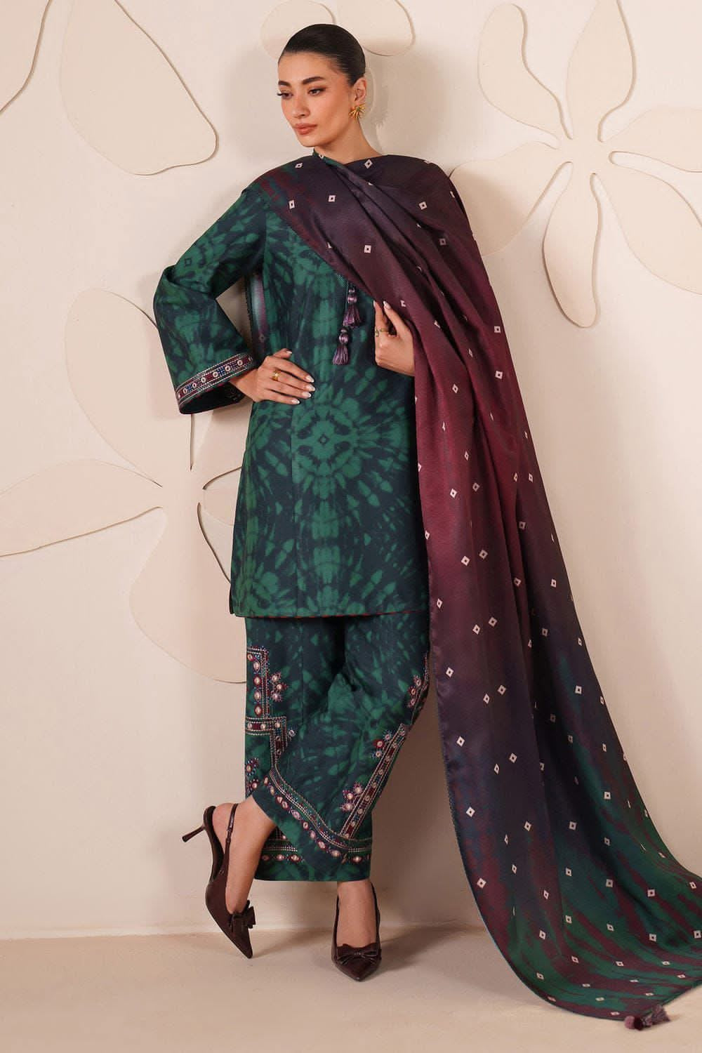 3pcs Tie Die Jazmin Sindhi lawn