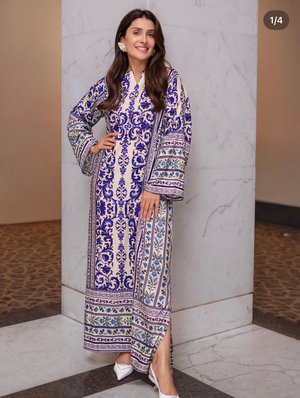 2pcs printed kaftan