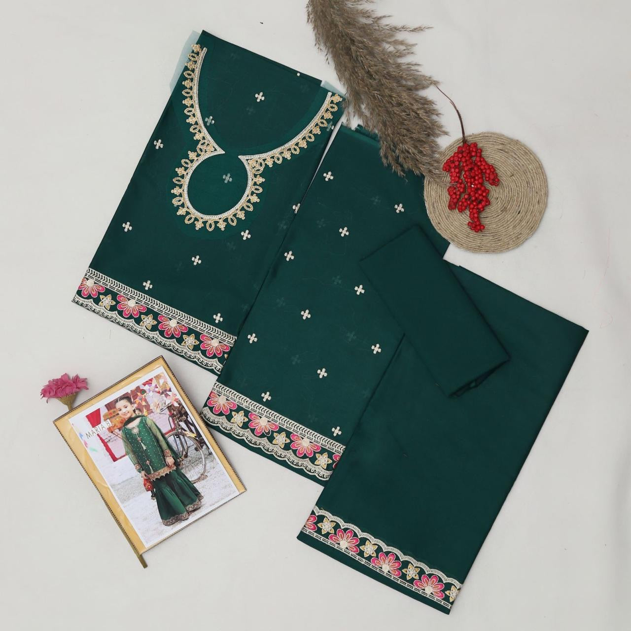 2pcs Kids Dark Green lawn