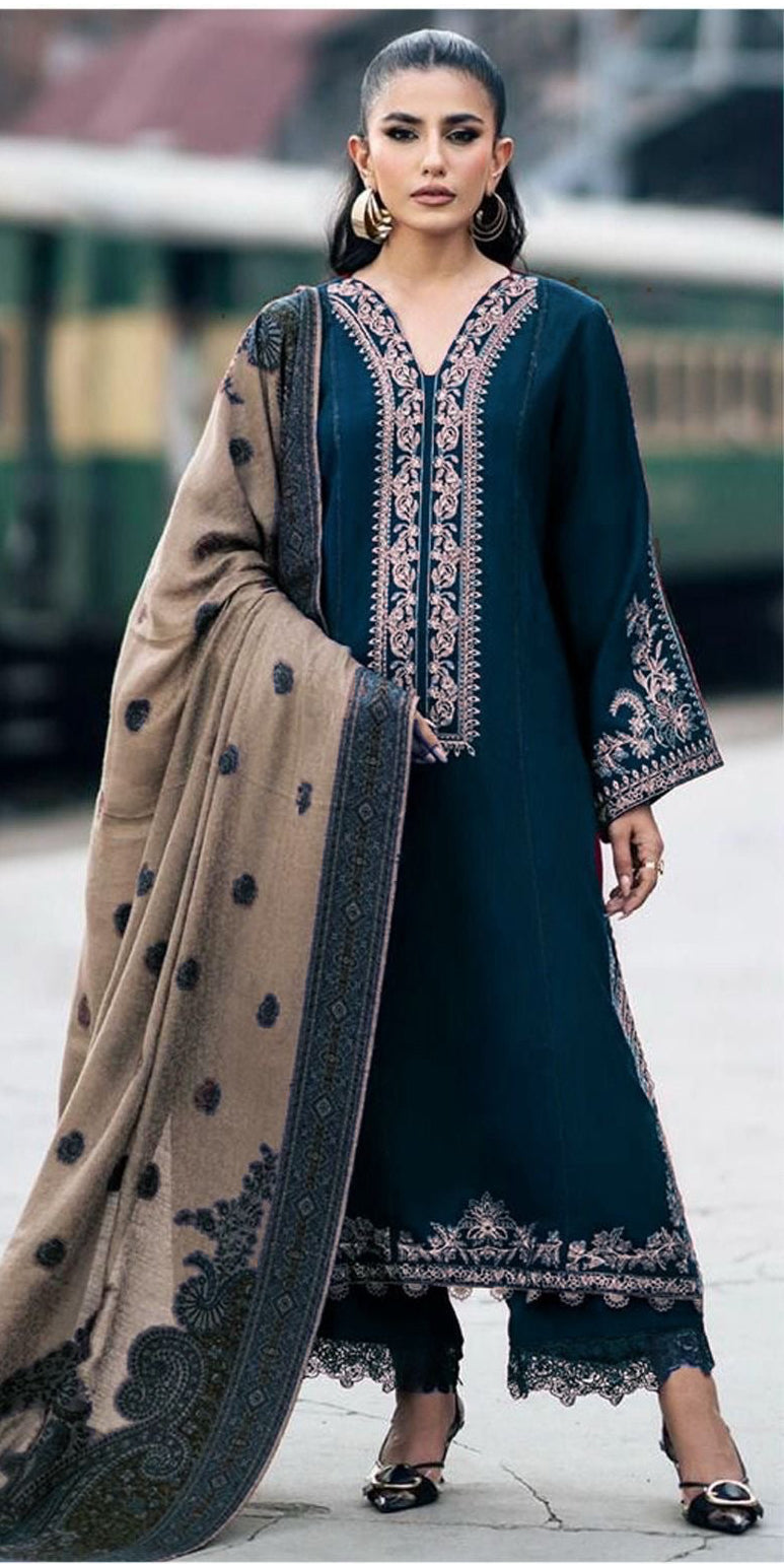 3pcs Embroidery Dhanak Izel zinc