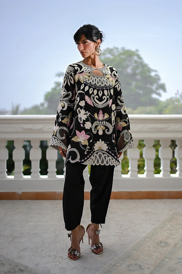 2pcs Nadia Farooqi Black Designer