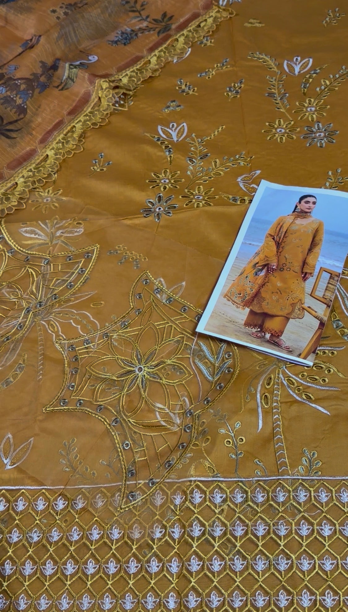 3pcs Mustard RangRasiya lawn