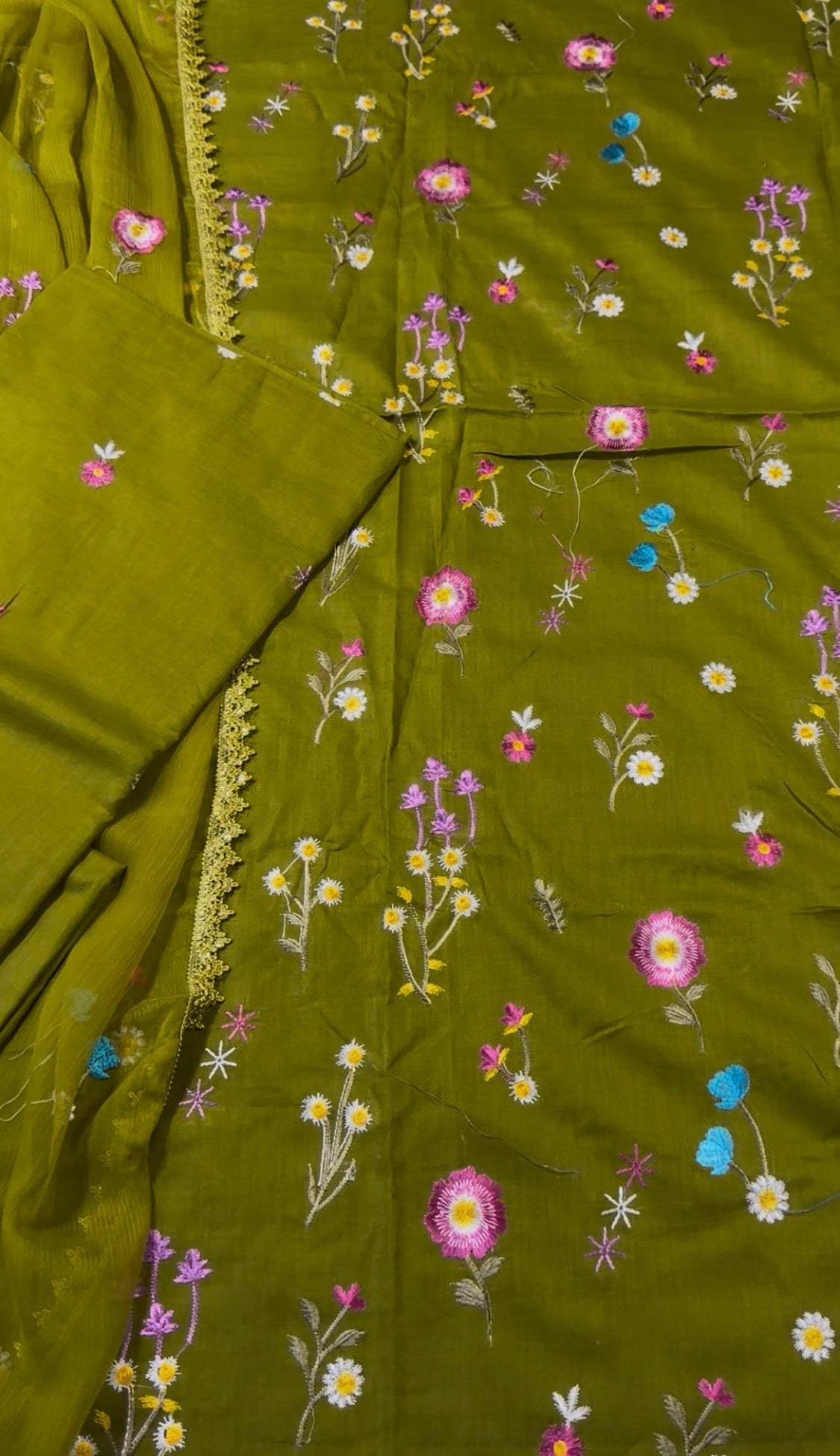 3pcs Parrot Indian Boti Emb lawn