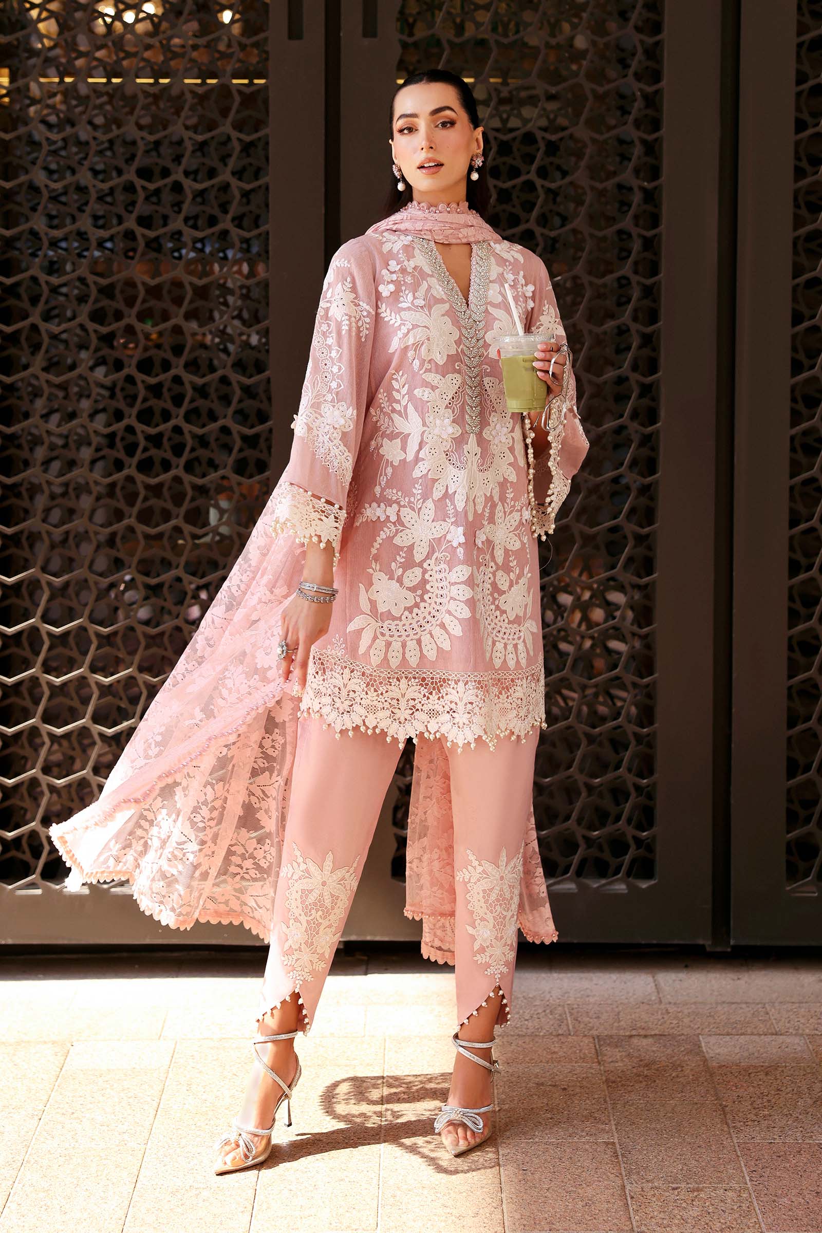 3pcs Maria B tea pink new lawn