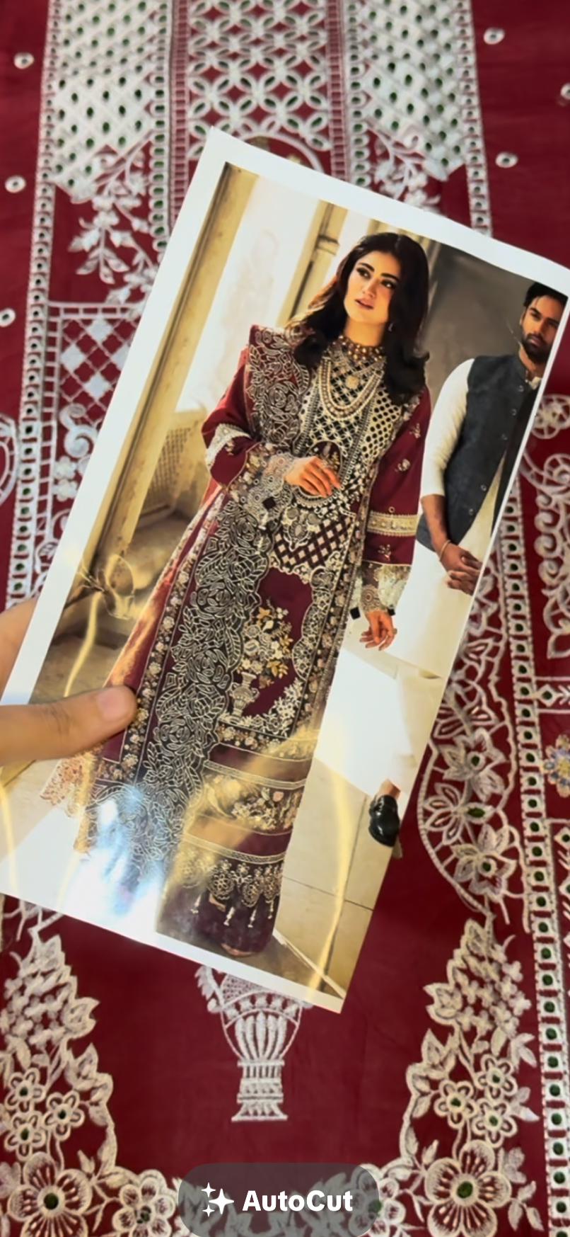3pcs Mahnur Mehroon lawn