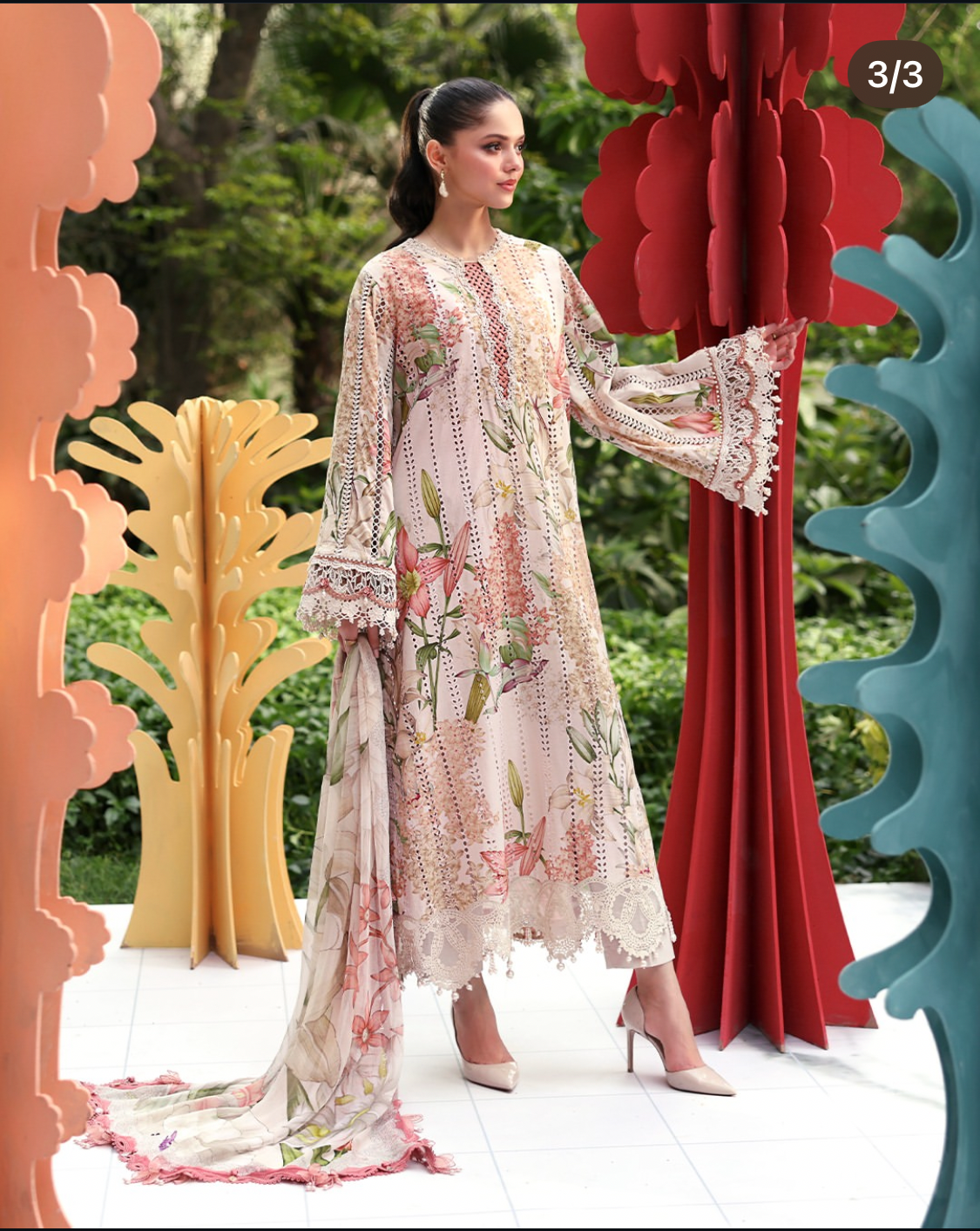3pcs Maria B Chickenkri BANA DORA LAWN