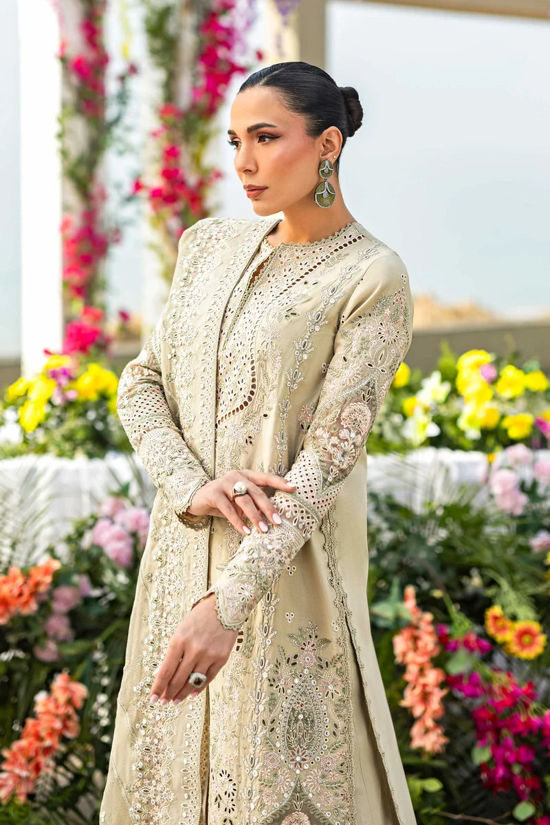 3pcs Akbar Aslam Pistachio Emb lawn