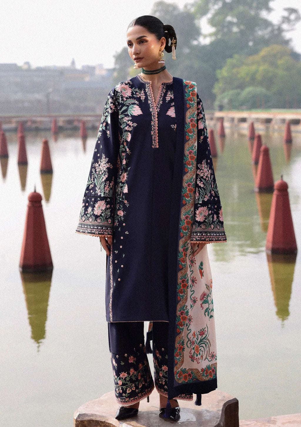 3pcs Jugnu By Hussain Rehar lawn