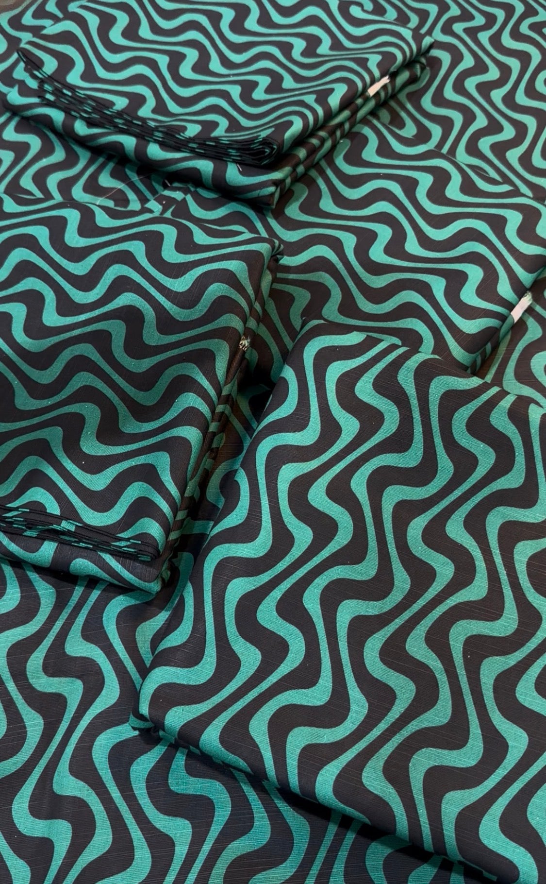 2pcs Khaddar Zebra style zinc Black