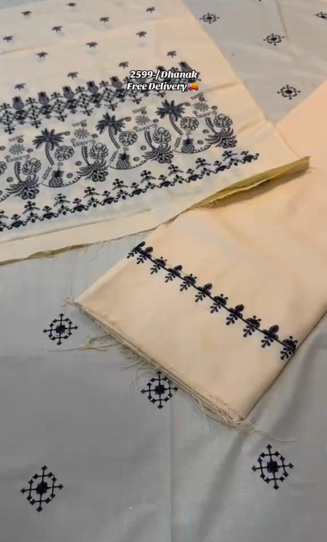 2pcs Dhanak Black Lemon Batik Heavy Sleeves
