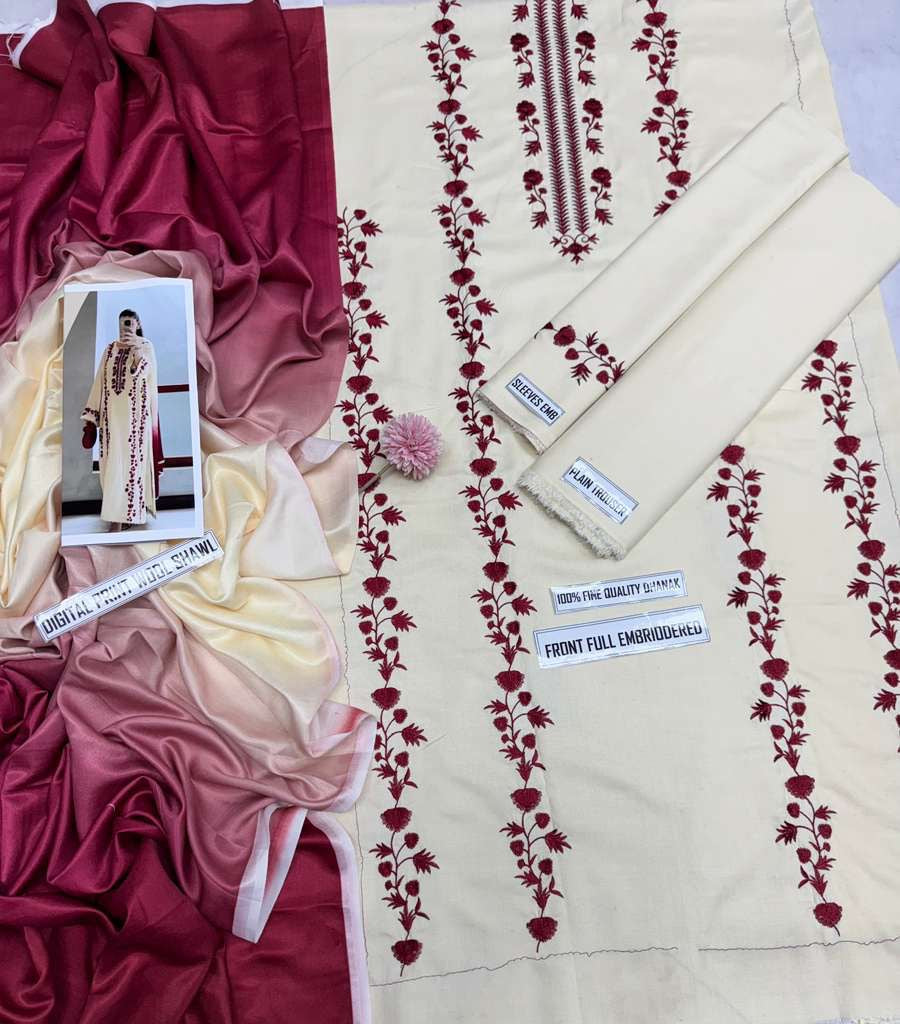 3pcs Embroidery Barouqe skin