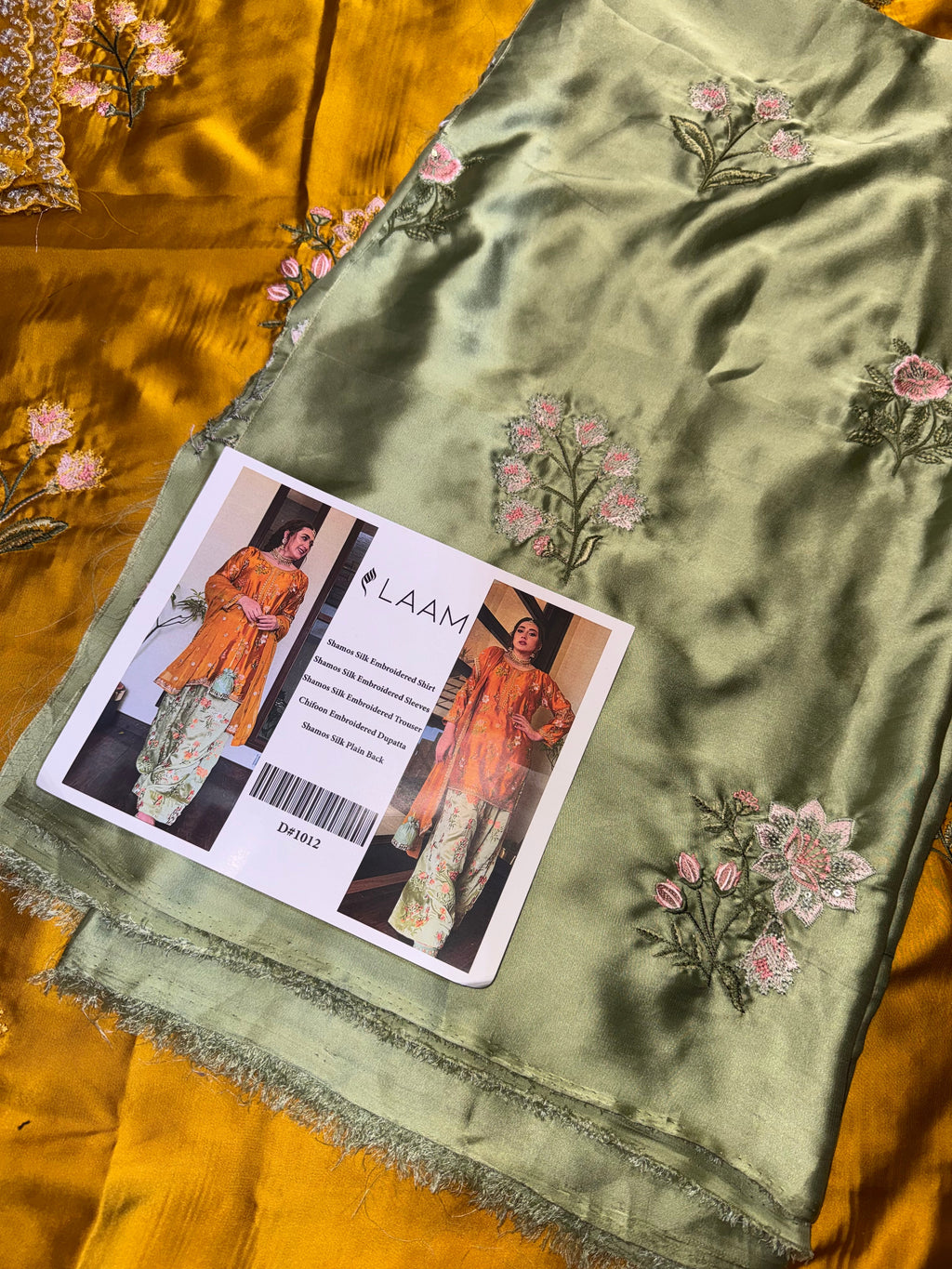 3pcs Dur E Shehvar Silk Embroidered