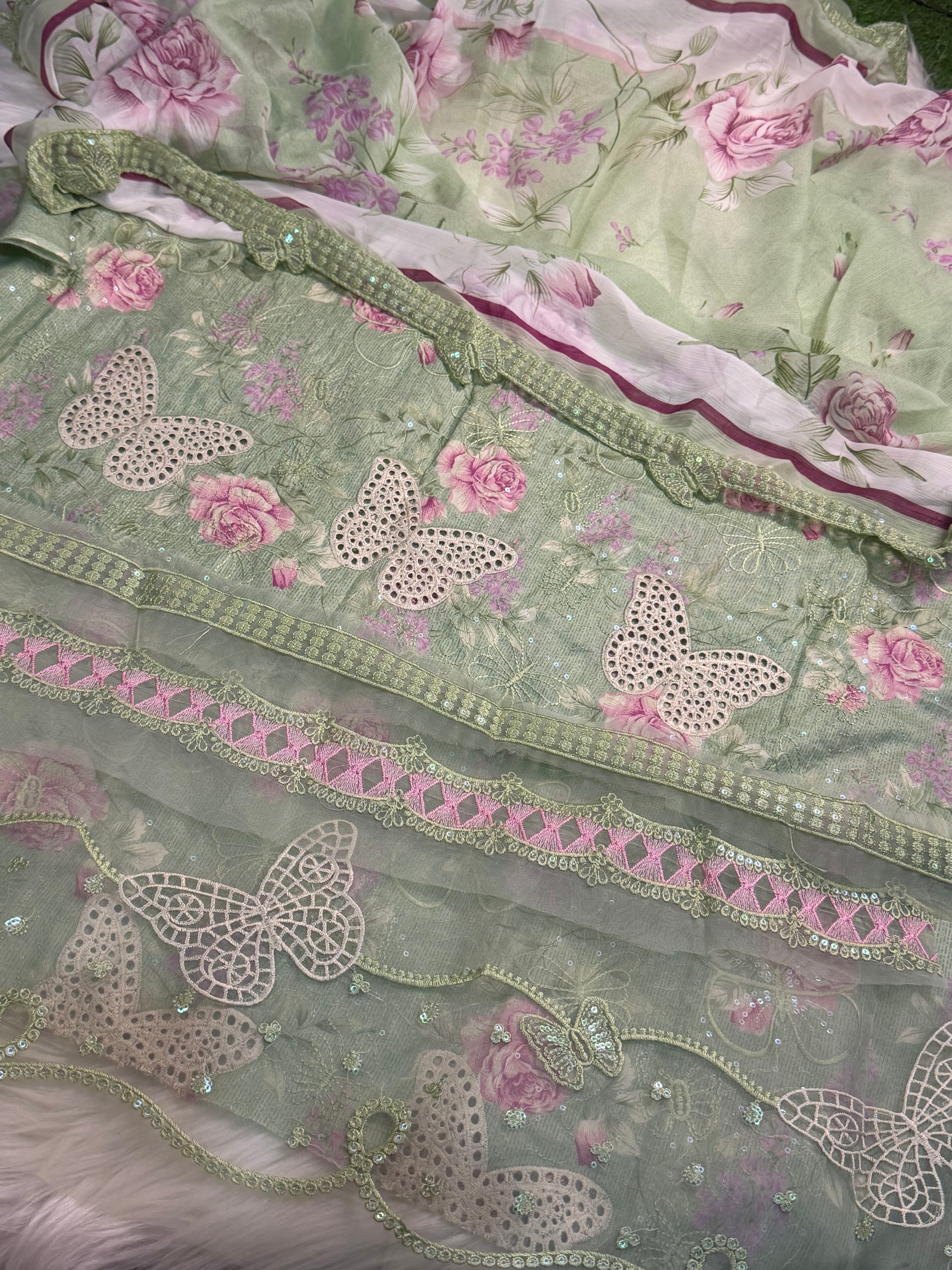 3pcs Butterfly Pista Maria B lawn