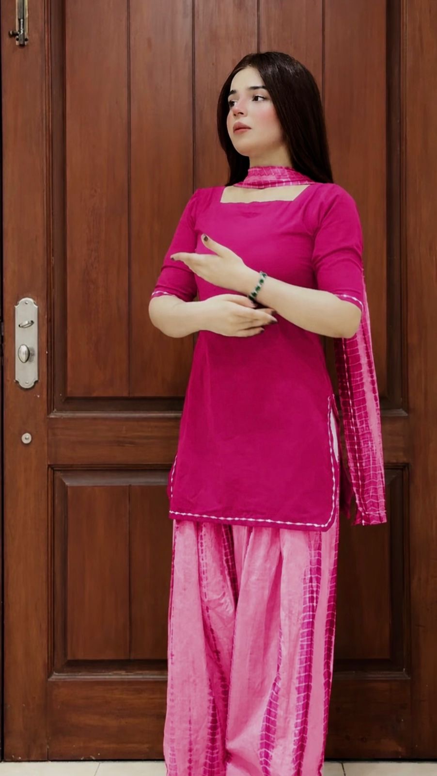 3pcs Amna Tiktok Viral Pink lawn