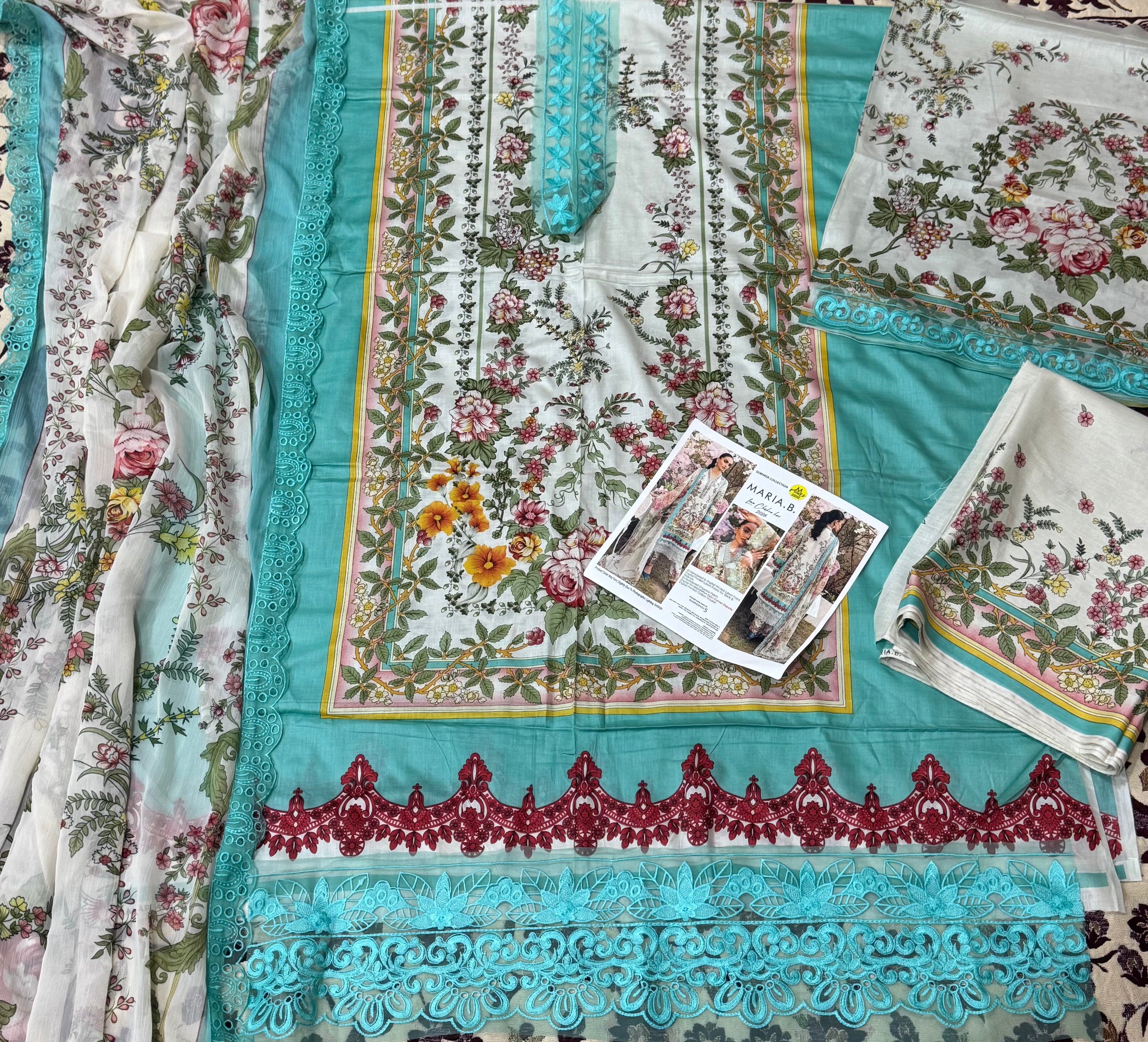 3pcs lawn Maria B digital print