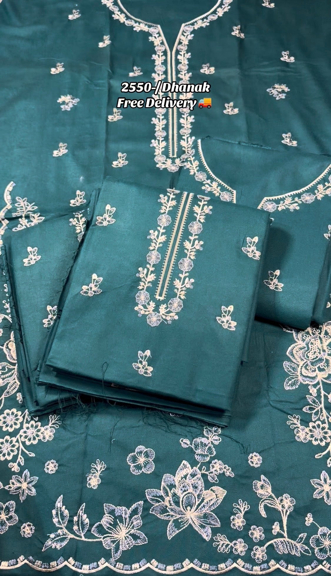 2pcs Batik Zinc Embroidery Dhanak