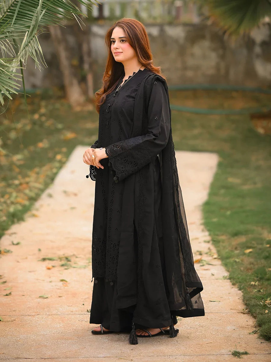 3pcs Salitex Black Chickenkari Emb lawn