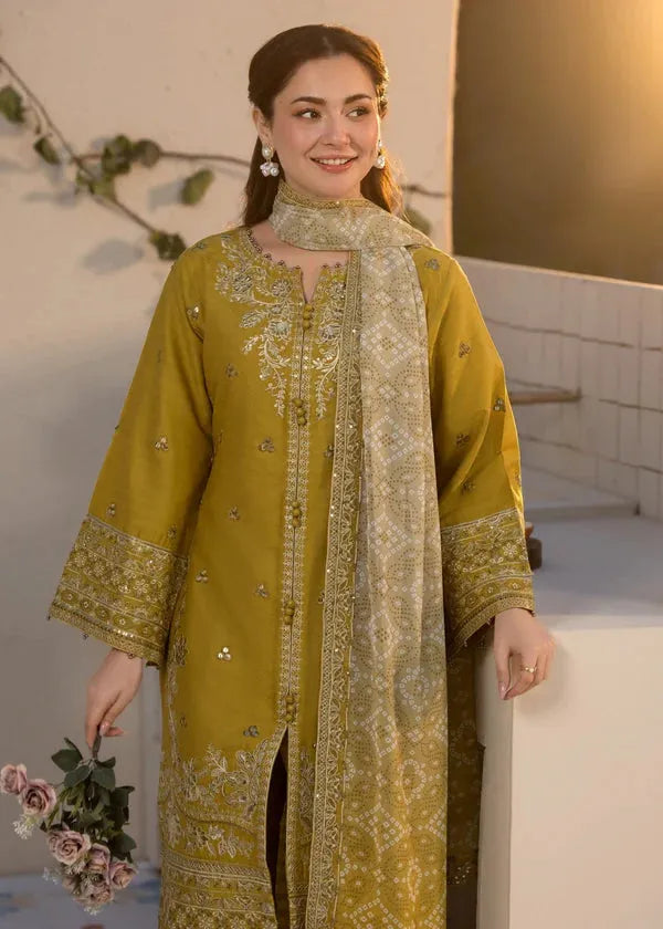 3pcs Hania Mehndiya Jade lawn
