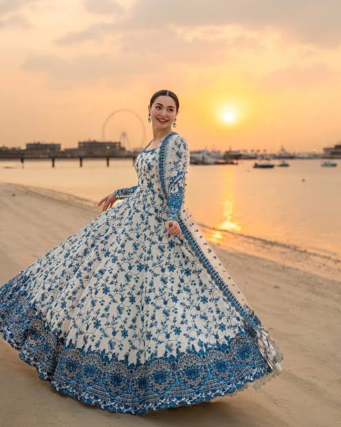 3pcs Faiza Saqlain Embroidered Frock lawn